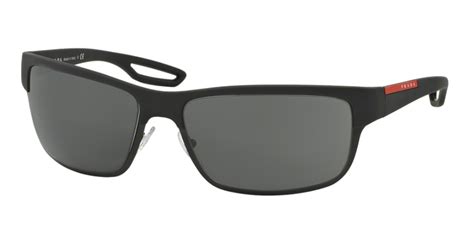 Prada Lifestyle Black Rubber/matte Black Sunglasses PS 50QS 